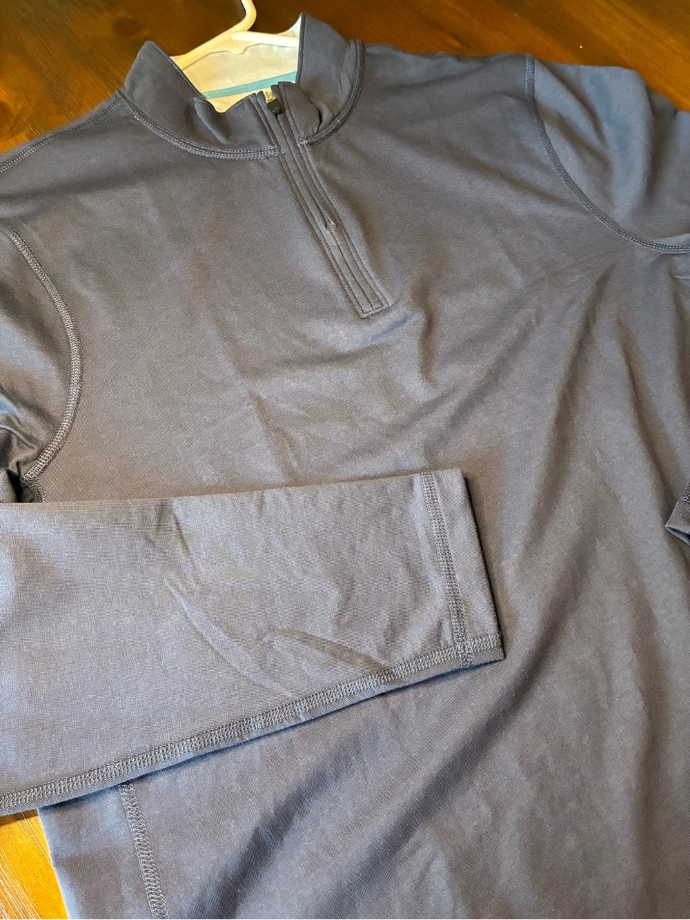 Men's Quarter-Zip Long Sleeve Shirt - Navy